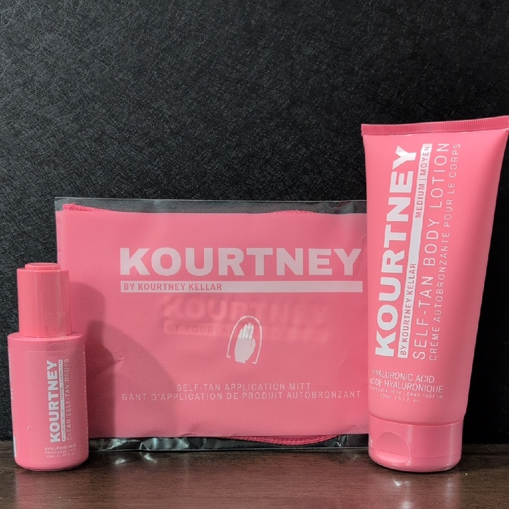 Kourtney Kellar Tanning Drops, Gradual Lotion & Application Mitt Shade Medium